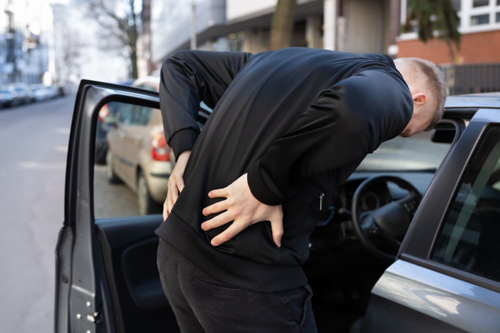 Car Driver Back Pain Injury.